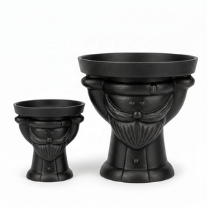 Pots de plantes en aluminium écologiques de haute qualité modernes, pot à pied en métal nervuré, pot à fleurs décoratif d'intérieur et d'extérieur - Product Image 5