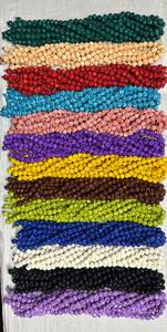 Cuentas de Resina con Textura de Flor en 13 Colores al por Mayor |   Cuentas Redondas Talladas de 10 mm y 12 mm |   Caja de Joyería Bohemia al por Mayor para Creación de Joyas - Product Image 2