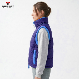 Hot Sale Sleeveless <b>Vest</b> Jacket Custom Logo Factory Price <b>Down</b> Coat Winter <b>Women</b> Zipper <b>Down</b> Jacket - Product Image 6
