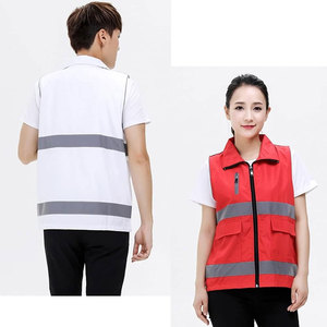 Veste de sécurité réfléchissante à haute visibilité en gros avec poche, fabriquée dans les meilleurs matériaux - Product Image 4