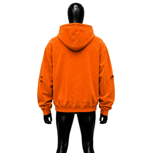 Sweat à capuche zippé graphique ORANGE ANGEL, coupe oversize, streetwear, décontracté, respirant, en molleton bouclette 320 g/m², impression par sublimation VIN - Product Image 2