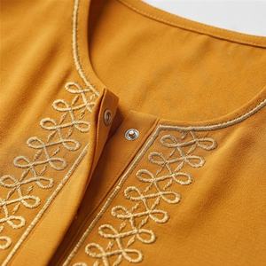 Abayas de Poliéster de Color Personalizado, Fabricantes de Abayas Abiertas de Lujo para Mujer, Venta al Por Mayor, Dos Piezas, Bordadas, Estilo Musulmán - Product Image 4