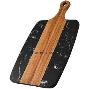 Admirable Designer En Bois Fait Rectangle Forme Bords Courbés Couleur Noire La Plus Fantaisie Unique Émail Finition Bloc À Découper Fourniture - Product Image 1