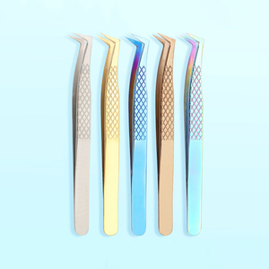 Pinzas para cejas de marca privada con punta de fibra, pinzas para extensiones de pestañas, pinzas para pestañas con logo personalizado, instrumentos de belleza de la mejor calidad - Product Image 3