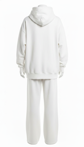 Conjunto Deportivo de Felpa de Algodón para Hombre y Mujer, Tejido Suave, Cálido y Transpirable, Cómodo para Uso Diario Informal, Sudadera con Capucha y Pantalones Deportivos Unisex - Product Image 4