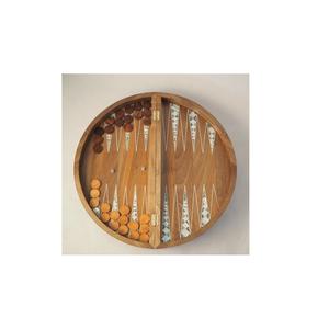 Juego de backgammon profesional de 15/18 pulgadas con estuche portátil, dados y agitadores, tablero de backgammon de cuero de alta calidad - Product Image 4