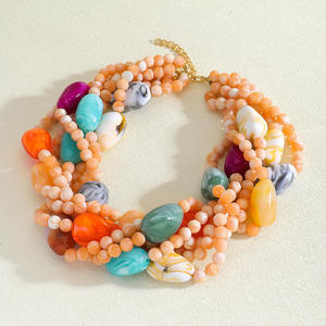 Lightweight Vintage Resin <b>Beaded</b> <b>Necklaces</b> for Comfort Durable Long Wear Unisex Everyday Jewelry - Product Image 3