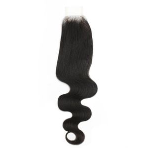 22 Inch Premium 2x6 Transparent Lace Closure Raw Indian Body Wavy Hair <b>Human</b> Hair Closure - Product Image 1