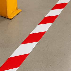 Tùy chỉnh in Sàn PVC đánh dấu cảnh báo băng dính mạnh mẽ màu đỏ trắng thận trọng hàng rào an toàn sọc nguy hiểm Băng - Product Image 5