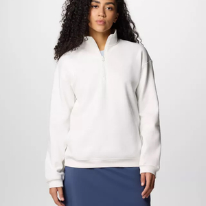 Sudadera de invierno personalizada al por mayor para mujer, estilo Safari Marble Canyon, con media cremallera, cuello alto, bolsillos canguro, puños y bajo acanalados, para entrenamiento. - Product Image 1