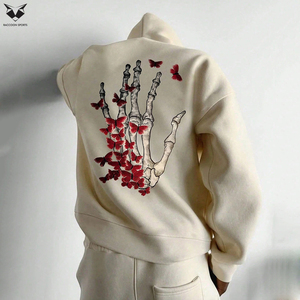 Sudadera con Capucha Casual para Hombre, Estampada, con Hombros Caídos, Manga Larga, Cordón Ajustable y Bolsillo, Diseño Personalizado Disponible - Product Image 3
