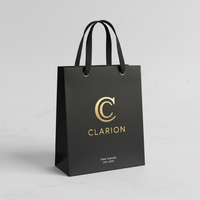 Sacs en papier de luxe personnalisés faits à la main par un fabricant vietnamien, avec logo brillant laminé, pour boutiques, supermarchés et cadeaux.