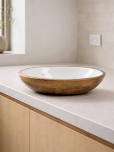 Tazón de madera con acabado esmaltado para tiendas de regalos, tiendas de decoración para el hogar, comerciantes de artículos de cocina, restaurantes y hoteles - Product Image 4