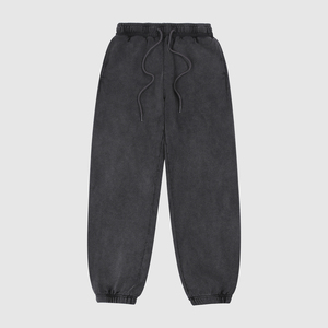 Pantalon de survêtement ample en coton épais 100 %, coupe-vent, taille élastique, couleur unie, idéal pour l'extérieur en hiver, vente en gros - Product Image 5
