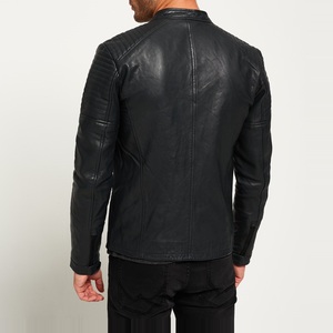 Men's Oversized Leather Jacket Relaxed Fit with <b>Drop</b> Shoulder Thin Soft Inner Lining Medium Length Relaxing Style jacket for men - Product Image 2