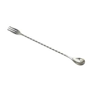 Cuillère à cocktail en métal, acier inoxydable, manche long, outil de mélange et d'agitation des boissons, équipement de bar pour barman et restaurant - Product Image 1