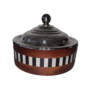 Greatest Quality Wooden Casserole Dish Hot Pot With Steel Pot And Cover For Home Hotel And Wedding Serving Hot Pot - Product Image 1