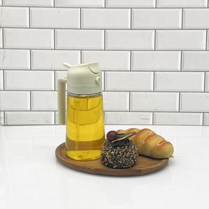 Bouteille d'huile en verre double usage la plus vendue avec <span class=keywords><strong>bouchon</strong></span> à vis et bec verseur noir pour la cuisine - Product Image 2