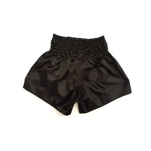 Shorts de boxe personnalisés en satin blanc et noir avec ceinture pour entraînement MMA - Product Image 6