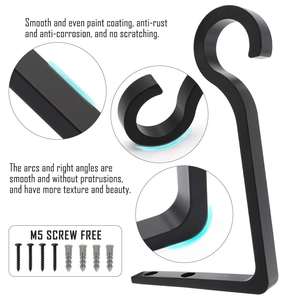 Support mural décoratif en métal pour plantes suspendues, crochet de berger pour lanternes, mangeoires à oiseaux, paniers de fleurs - Product Image 5