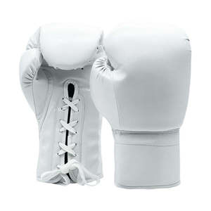 Green <b>Red</b> <b>Lace</b> Up Boxing Gloves PU Material Adult Training Sparring Gear - Product Image 2