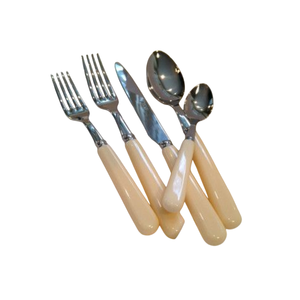 Amazing Metal Flatware Set With Green Resin Handles <b>Mirror</b> Polish Durable Cutlery for Wedding Catering Tableware Use - Product Image 3