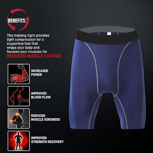 ผู้ขายดี คุณภาพสูง ดีไซน์ทันสมัย ชุดออกกำลังกาย ฟิตเนส น้ำหนักเบา สินค้ามาใหม่ เนื้อผ้านุ่ม ระบายอากาศได้ดี กางเกงขาสั้นผู้ชาย - Product Image 6