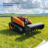 Tondeuse à gazon industrielle télécommandée pour bricolage, largeur de coupe 1500 mm, moteur diesel 4 temps 420 cm³ refroidi par eau pour grandes exploitations agricoles et vergers