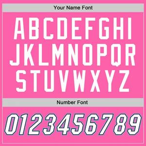 Jersey de Baloncesto Personalizado en Rosa, Blanco y Azul Claro, Cosido, Malla Sublimada Premium, Uniforme Deportivo Auténtico - Product Image 3