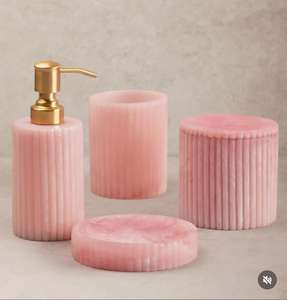 Ensemble de salle de bain en polyrésine, vente directe d'usine Polynésie, accessoires de salle de bain modernes et luxueux - Product Image 2