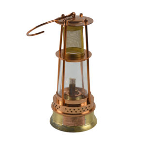 Lámpara de queroseno tipo minero de latón macizo con chimenea de cobre, la mejor lámpara de queroseno con diseño de acabado chapado en cobre - Product Image 2