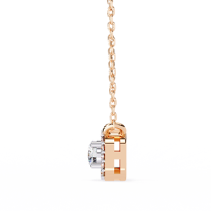 จี้เพชรทรงกลมแบบมินิมอล ทองคำแท้ 14K ประดับเพชรแล็บ สำหรับผู้หญิง ของขวัญสำหรับงานปาร์ตี้ - Product Image 3