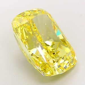 Fabrication de bijoux fins, diamant de laboratoire de qualité supérieure, taille coussin, jaune vif fantaisie, certifié IGI, coupe excellente, pierre précieuse CVD en vrac. - Product Image 3