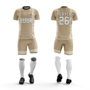 Ensemble maillot et short de football respirant à séchage rapide, manches courtes, imprimé par sublimation, kit d'entraînement personnalisé pour équipe - Product Image 3