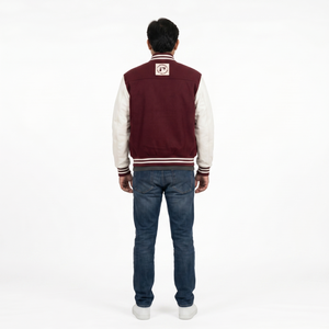 Blouson Bomber de Luxe pour Homme en Laine Melton Premium avec Manches en Cuir, Logo Personnalisé, Vêtement d'extérieur OEM Style Letterman, Fermeture Éclair, Fabrication en Usine - Product Image 2