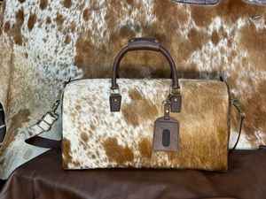 Sac de voyage en cuir véritable de luxe, fermeture éclair, léger, grande capacité, en cuir à poils, LHODB-0088 - Product Image 3