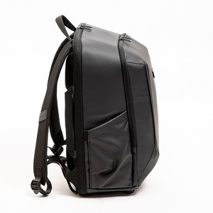 Large capacity multifunctional business <b>backpack</b> dark grey leather <b>backpack</b> <b>waterproof</b> fabric suitable for business people - Product Image 3