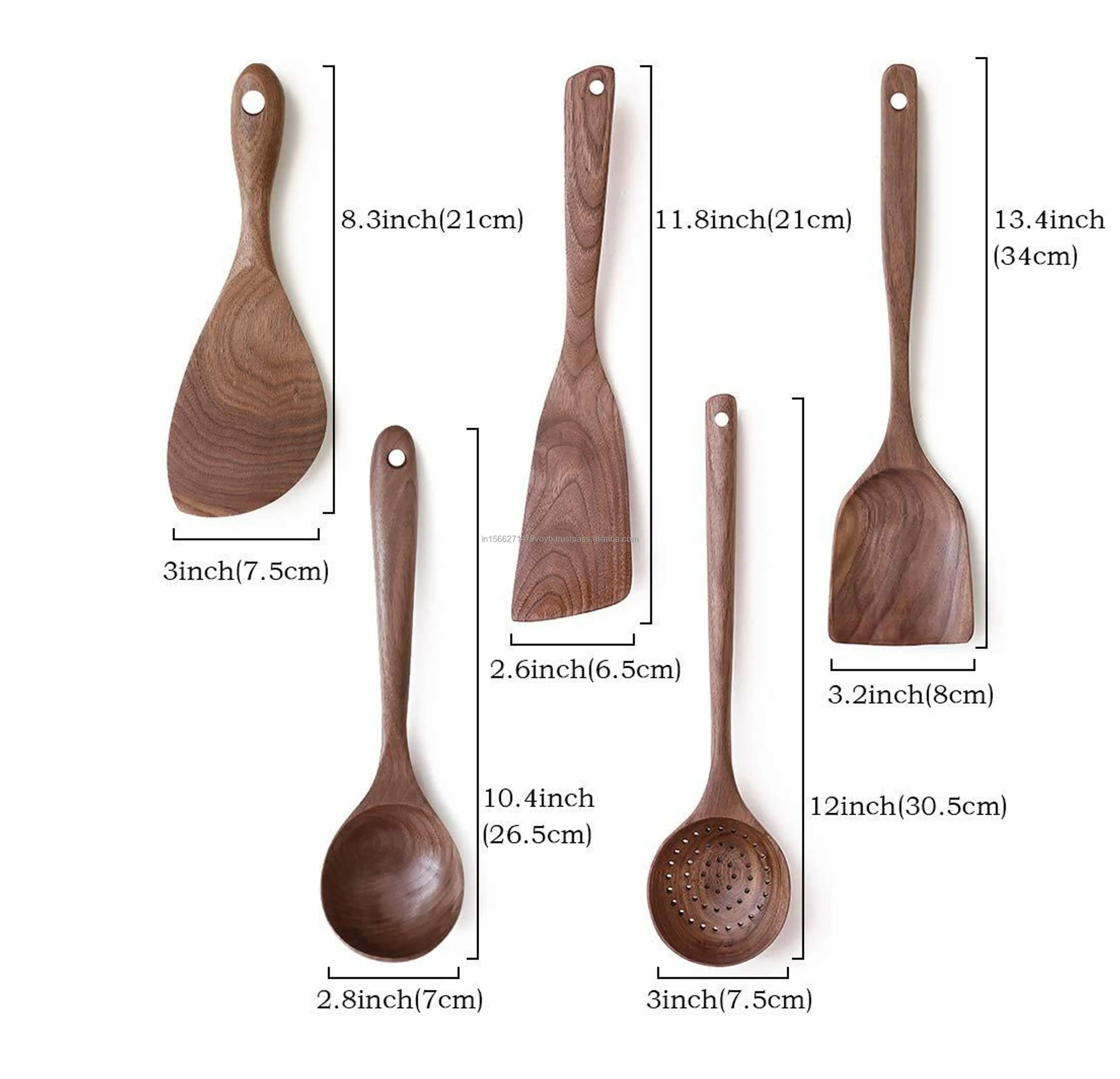 Set di utensili decorativi per la casa Set di utensili fatti a mano In India, Set di anelli da cucina In legno Premium