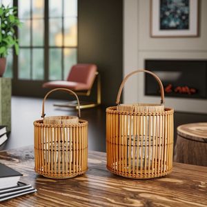 Meilleures ventes : Porte-bougie japonais bohème en bambou fait main, écologique, décoratif, pas cher, vente en gros pour la décoration intérieure et extérieure - Product Image 2