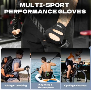 Gants de sport demi-doigts avec protection des poignets, protection de la paume, grip en silicone, pour entraînement, musculation, fitness, hommes et femmes - Product Image 4