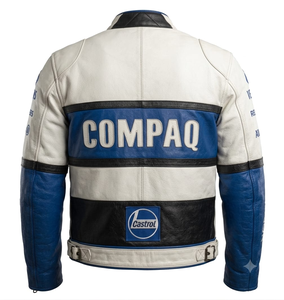 Veste de moto unisexe en cuir de vache véritable imperméable à séchage rapide, équipement professionnel pour la course sur circuit - Product Image 2