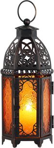 Lanterne en métal classique personnalisable, design vintage, pour la décoration de table, les mariages, les fêtes et l'éclairage de jardin. - Product Image 3