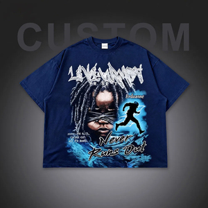 Camisetas Oversize Personalizadas de Streetwear con Frases Gráficas Propias, Impresión Serigráfica, 100% Algodón, Anti-UV y de Secado Rápido - Product Image 2