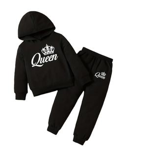 Sudaderas con capucha de moda de invierno cálido y conjuntos de ropa de algodón estampado para niñas nueva ropa de moda para niños - Product Image 3