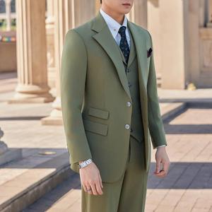 Nuevo Traje Formal de Tres Piezas para Hombre, Transpirable, con Blazer, Chaleco y Pantalón, para Bodas y Eventos de Primavera - Product Image 4