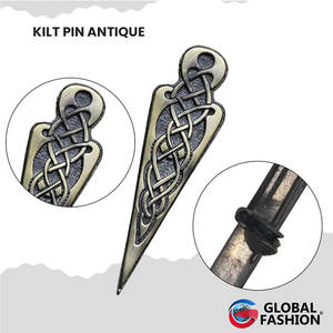 2026 Nuevo Pin Tradicional para Kilt con Nudo Celtico, Color Latón Escocés, Acabado Antiguo/Cromado, Tamaño 4 pulgadas - Product Image 2