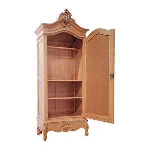 Elegante estilo francés moderno sólido caoba madera tallada armario de una puerta espejo de nogal duradero para el hogar Hotel dormitorio para Villa - Product Image 5