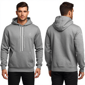 Sudadera con Capucha Bordada para Hombre, Diseño Glacier Line, con Forro Polar de Algodón Premium y Estilo Casual Moderno - Product Image 2