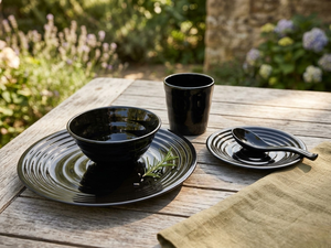 Ensemble de vaisselle MIT Eco-Friendly PGT 5 pièces : Options vibrantes — Noir - Product Image 4