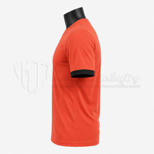 เสื้อฟุตบอลสีส้มแบบยูนิเซ็กซ์ แขนสั้น คอกลม โพลีเอสเตอร์ 100% ระบายเหงื่อได้ดี ระบายอากาศได้ดี ปรับแต่งชื่อทีมได้ สีพื้น - Product Image 5